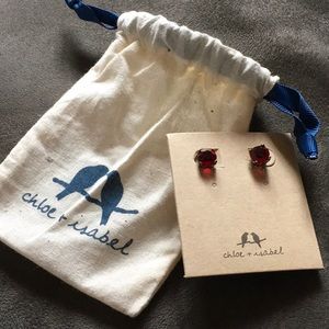 Chloe and Isabel red stud earrings